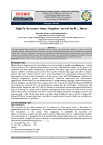High Performance Fuzzy Adaptive Control for D.C. Motor