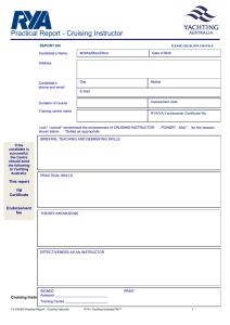 FM17 Cruising Instructor Report Form