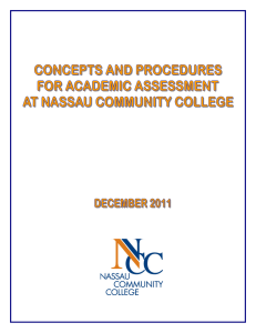 Concepts and Procedures for Academic Assessment