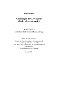 Grundlagen der Aeroakustik (Basics of Aeroacoustics)