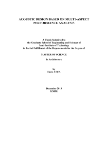 acoustic design based on multi-aspect performance analysis