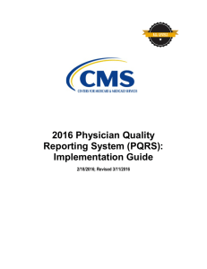 (PQRS) Implementation Guide - American College of Physicians