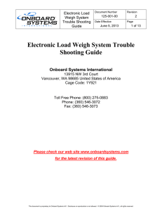 Electronic Load Weigh System Trouble Shooting Guide