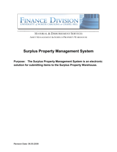 Surplus Property Management System