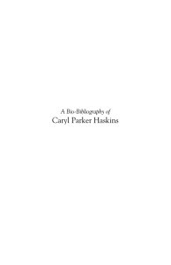 Caryl Parker Haskins - Haskins Laboratories