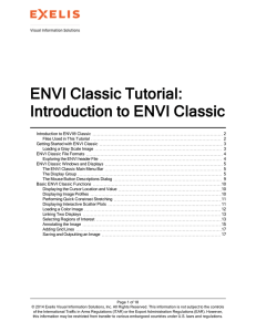 ENVI Classic Tutorial