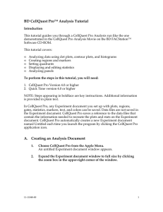 BD CellQuest Pro™ Analysis Tutorial A. Creating an Analysis