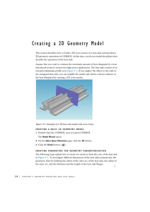 Creating a 2D Geometry Model