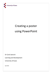 Creating a poster using PowerPoint