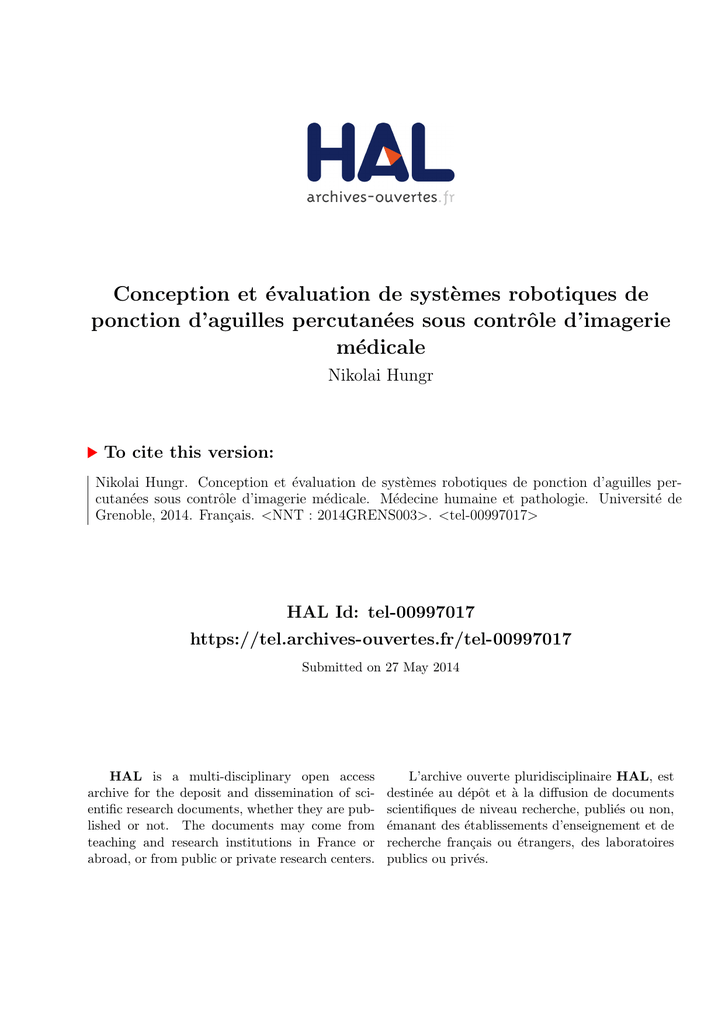 Pneu D été >> Conception Et Evaluation De Systemes Robotiques De Ponction D Pneu D été >> Conception Et Evaluation De Systemes Robotiques De Ponction D