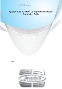 Installation Guide(Ceiling Mounted)