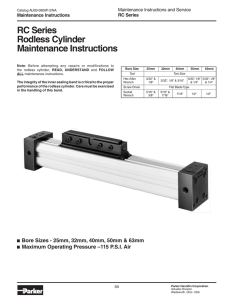 RC Series Rodless Cylinder Maintenance Instructions