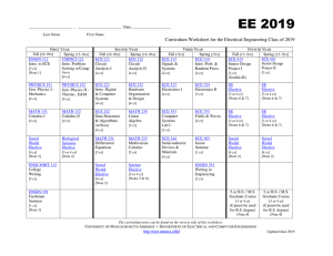 EE 2019 - Electrical and Computer Engineering