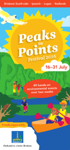 Peaks to Points Festival program 2016.