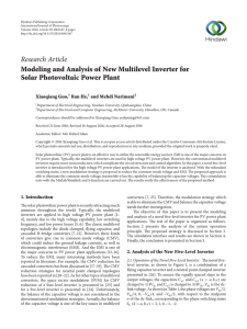 Modeling and Analysis of New Multilevel Inverter for Solar