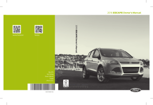 2016 ESCAPE Owner`s Manual - Dealer E