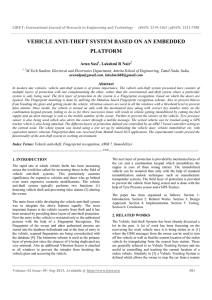 vehicle anti-theft system based on an embedded