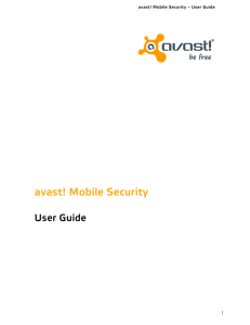 avast! Mobile Security – User Guide