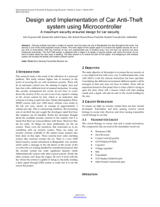 Design and Implementation of Car Anti