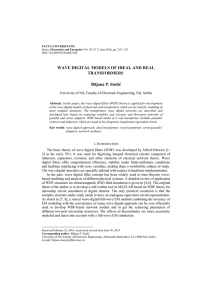 WAVE DIGITAL MODELS OF IDEAL AND REAL TRANSFORMERS