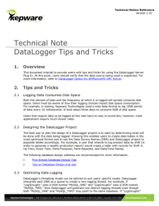 DataLogger Tips and Tricks