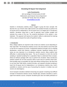 Simulating Chi-Square Test Using Excel