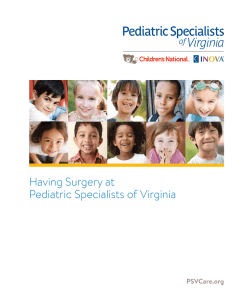 ASC Surgery Booklet - Pediatric Specialists of Virginia