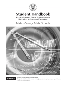 Preparing for the Test - Fairfax County Public Schools