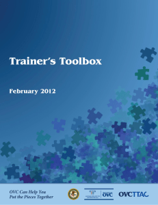 Trainer`s Toolbox - National Center on Domestic and Sexual Violence