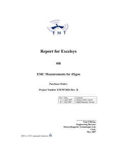 EMI test report 4 slot - Excelsys Technologies