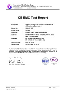 CE EMC Test Report - Summit Data Communications