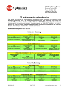 CE testing results and explanation