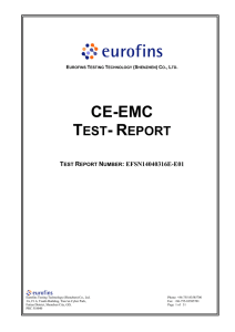 EMC CE report of MUS-GU-01