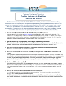 Teaching Students with Disabilities Questions and Answers