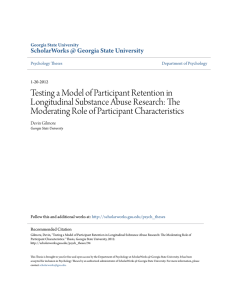 Testing a Model of Participant Retention in Longitudinal Substance