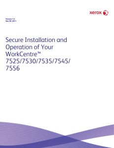 Secure Installation and Operation of Your WorkCentre