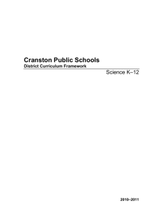 science-frontmatter - Cranston Public Schools