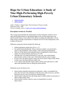 Hope for Urban Education: A Study of Nine High