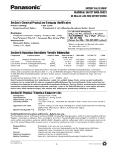 MATERIAL SAFETY DATA SHEET Section I