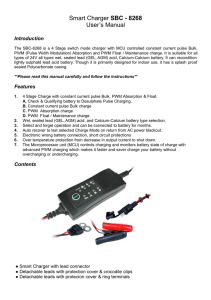 Smart Charger SBC - 8268 User`s Manual
