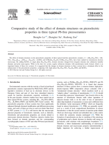 Comparative study of the effect of domain structures on piezoelectric