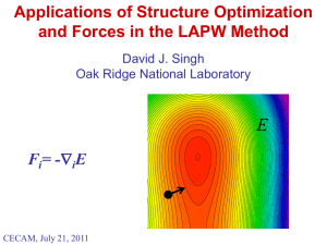 Applications of Structure Optimization and Forces in the LAPW