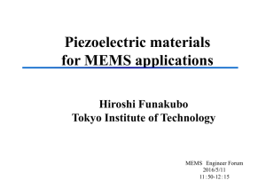 Piezoelectric materials for MEMS applications
