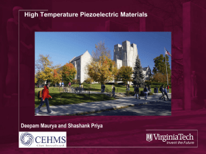 High Temperature Piezoelectric Materials