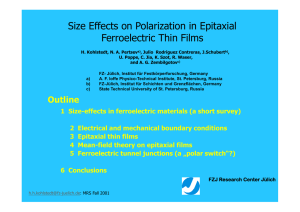 Size Effects on Polarization in Epitaxial Ferroelectric Thin Films