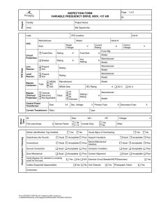 INSPECTION FORM VARIABLE FREQUENCY