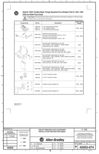 Bulletin 1494V Variable Depth, Flange Operated Circuit Breaker Kits