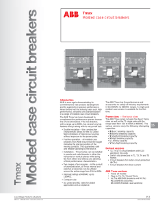 Tmax Molded case circuit breakers