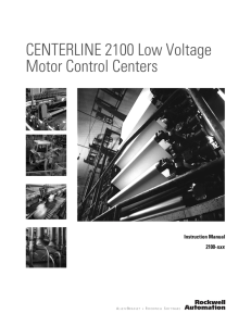 CENTERLINE 2100 Low Voltage Motor Control Centers Instruction