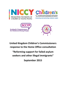 United Kingdom Children`s Commissioners response to the Home